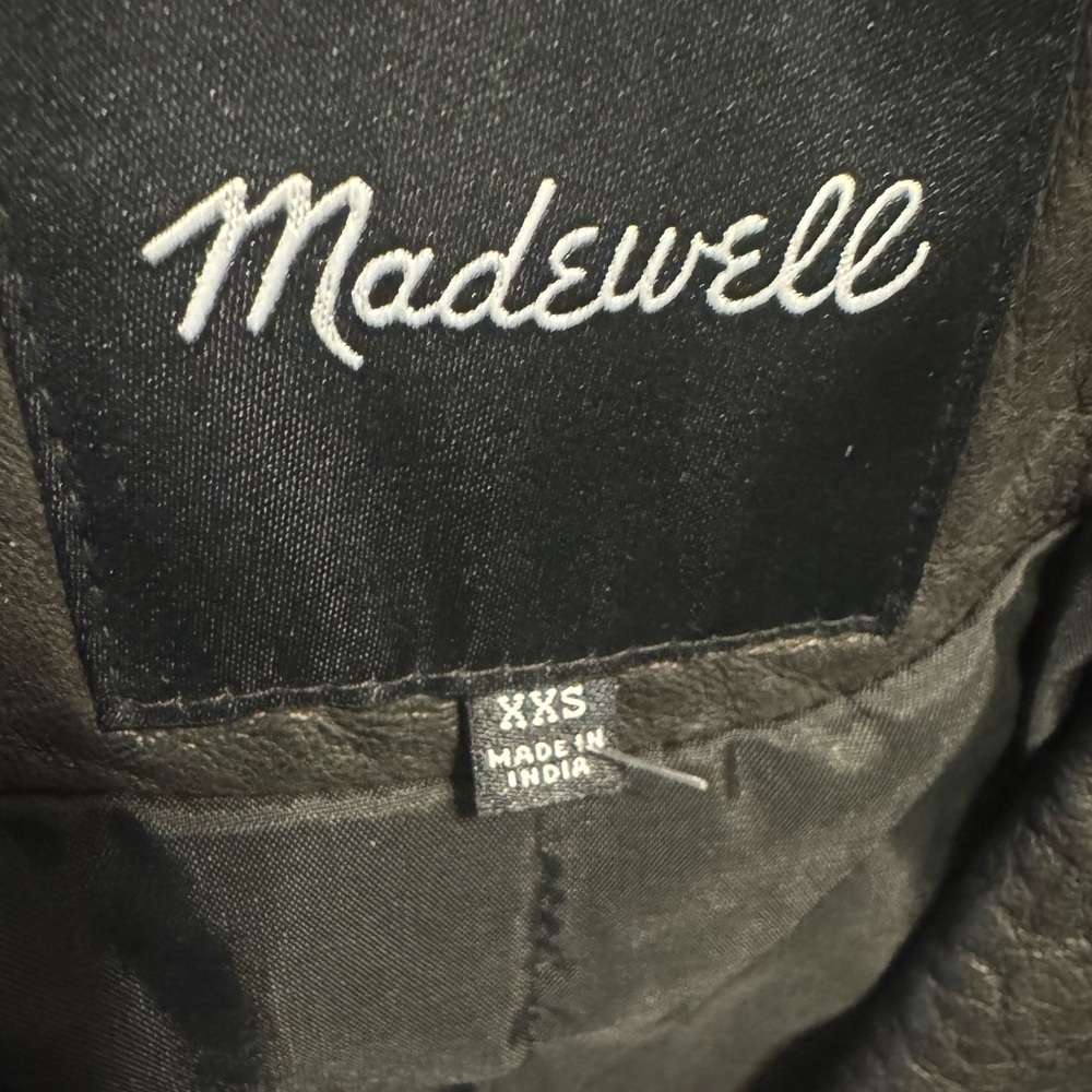 MADEWELL Washed Leather Motorcycle Jacket NWOT - Picture 13 of 15